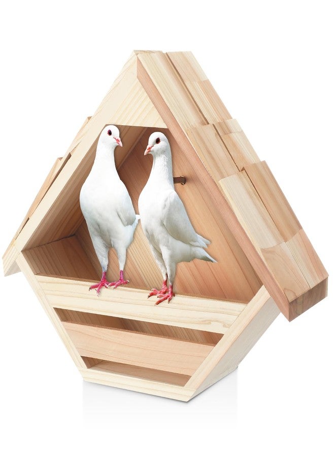 DoubleFill 1 Pcs Cedar Dove Nesting Box Dove House Nest for Bird Pigeon Outside Doves Nesting and Roosting Platform Garden Decoration (Novelty) - Image 1